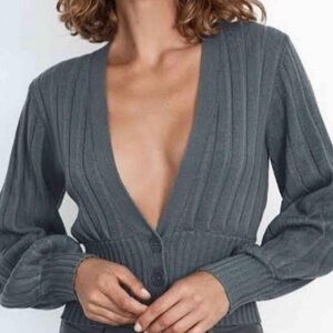 Wilfred plunge front cardigan